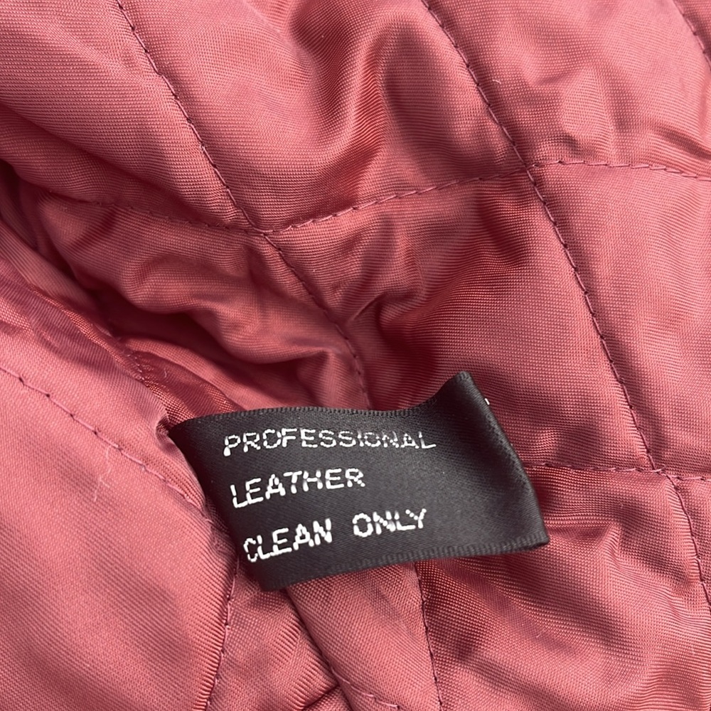 ❄️ VINTAGE Deep Red Leather Jacket - Picture 8 of 9